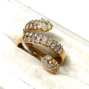 K18 18金 メレダイヤモンド付き リング