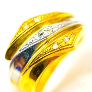 K18 Pt850 金プラチナ コンビリング