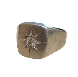 Pt900(プラチナ)　メレダイヤ0.19ct　リング