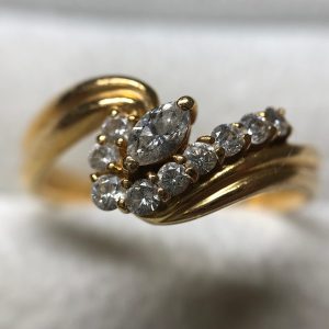 k18ダイヤモンド付きリング