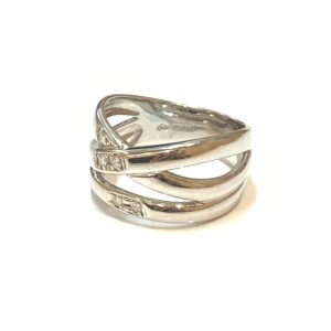 Pt850 0.11ct メレダイヤ リング