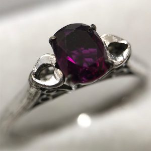 プラチナpt900 サファイア付きリング