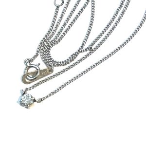 Pt850 ダイヤモンド付き ネックレス