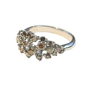 Pt900 ブラウンダイヤ リング