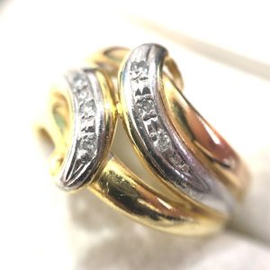 K18 Pt900 コンビリング
