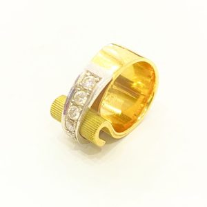 K18 Pt900 ダイヤ リング