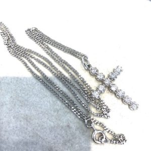 K18WG ネックレス ダイヤモンド