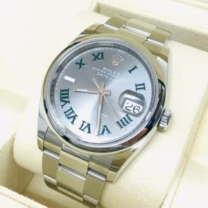ROLEX ロレックス デイトジャスト36 グレー グリーンローマン Ref.126200
