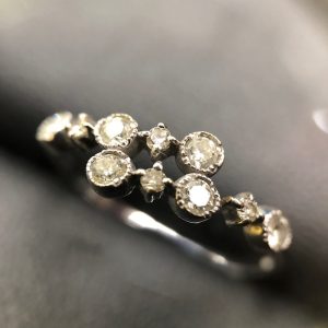 18K WG ダイヤモンドリング