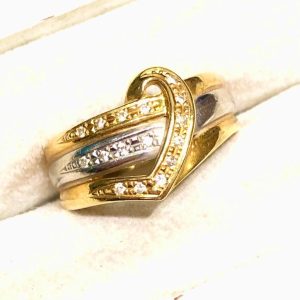 K18 Pt900 コンビ リング