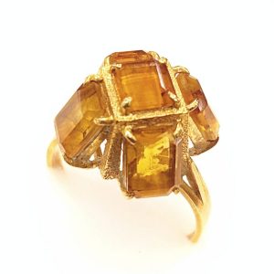 K18 18金 シトリン リング