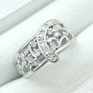 Pt850 リング メレダイヤ