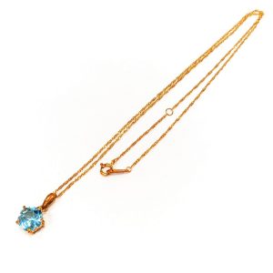 K18 18金 アクアマリン ネックレス