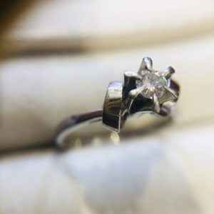 Pt900 ダイヤモンド0.2ct付きリング