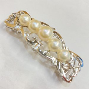 K14WG パール ブローチ 14金 585 ホワイトゴールド