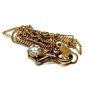 K18 18金 ダイヤモンド付き ネックレス