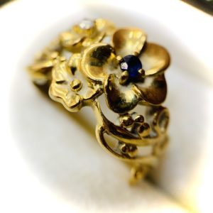 K18 18金 サファイア リング