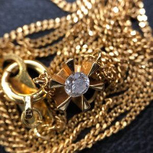 K18ダイヤモンド付きネックレス
