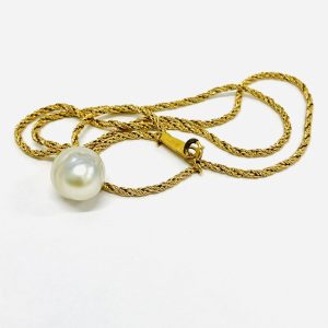 K18 パール付き ネックレス