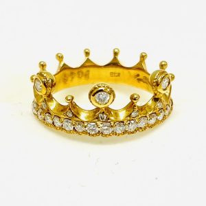 K18 ダイヤモンド0.63ct付き リング