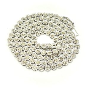 K18WG ダイヤモンド2.00ct付き テニスネックレス