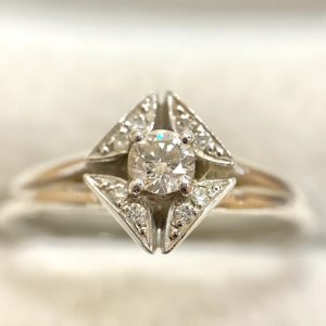 K14WG ダイヤモンド リング 585