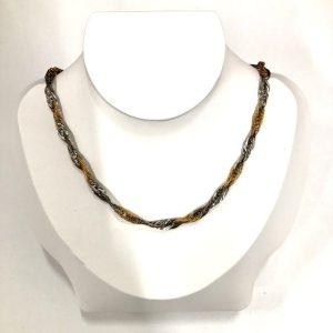 K18＆Pt850ハーフネックレス