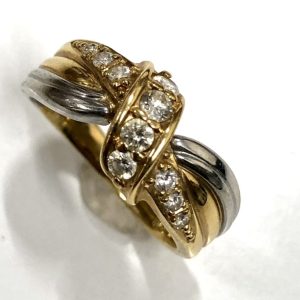 K18Pt9000リング メレダイヤ0.3ct