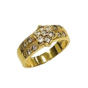 K18 メレダイヤ0.58ct付きリング