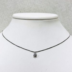 Pt850 ダイヤモンド0.309ct付きネックレス