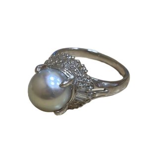 Pt900(プラチナ) パール5.5ct リング