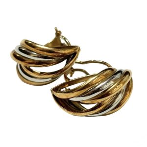 K18/Pt900 コンビ 18金 プラチナ900 イヤリング