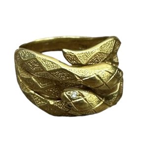 (メレダイヤ付き)K18 18金 リング 指輪