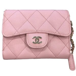 シャネル CHANEL  チェーンウォレット ミニ財布 ピンク