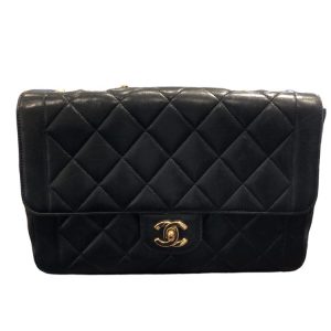 シャネル CHANEL マトラッセ ラムスキン ダブルチェーンバッグ