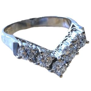 Pt900 メレダイヤモンド 0.80ct リング