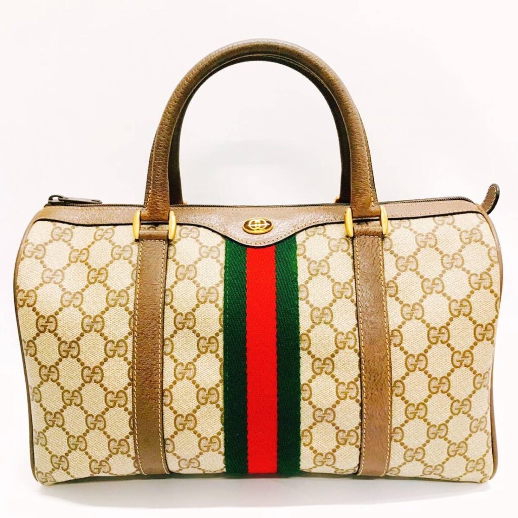 正規品 【GUCCI 】オールドグッチ ボストンバッグ シェリーライン