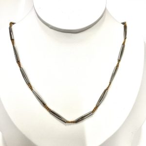 Pt900ベースK18ネックレス