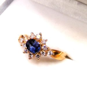 K18 サファイアリング