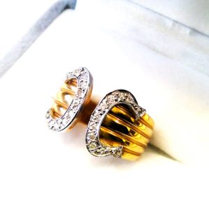 K18/Pt900 メレダイヤリング