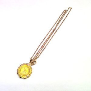 K24コイントップK18ネックレス