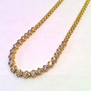 K18メレダイヤ付きネックレス