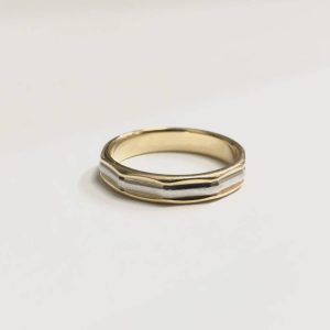 K18　Pt900　コンビ　リング