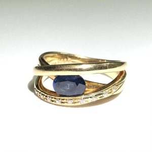 サファイア　K18　18金　リング