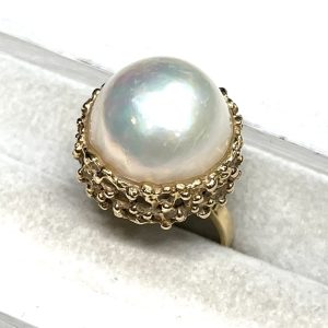 タサキ TASAKI K18 18金 マベパール付き リング