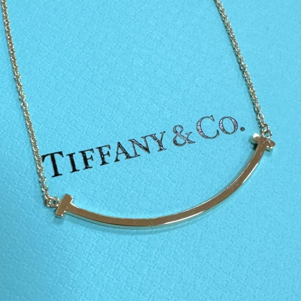 Tiffany ティファニーT スマイルネックレス イエローゴールド