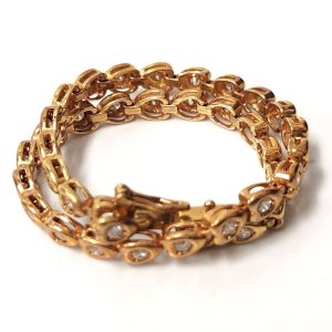 K18 18金 メレダイヤブレスレット｜高崎市上滝町