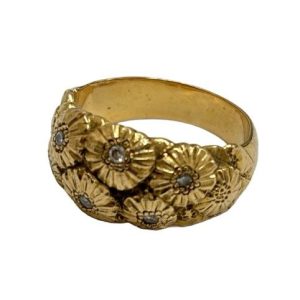 K18 メレダイヤ付リング