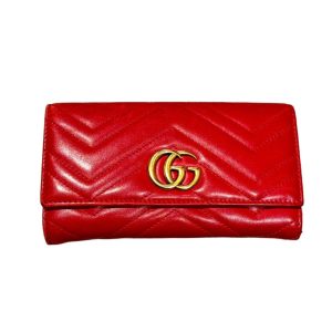 GUCCI　GGマーモント　長財布　赤