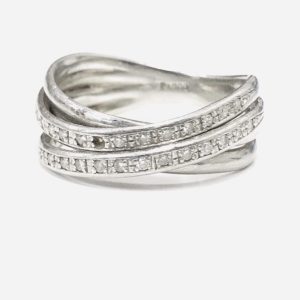 Pt900 メレダイヤモンド付きリング